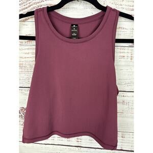 Womens Yogalicious Plum Purple Racerback Activewear Athletic Exercise Tank Top S